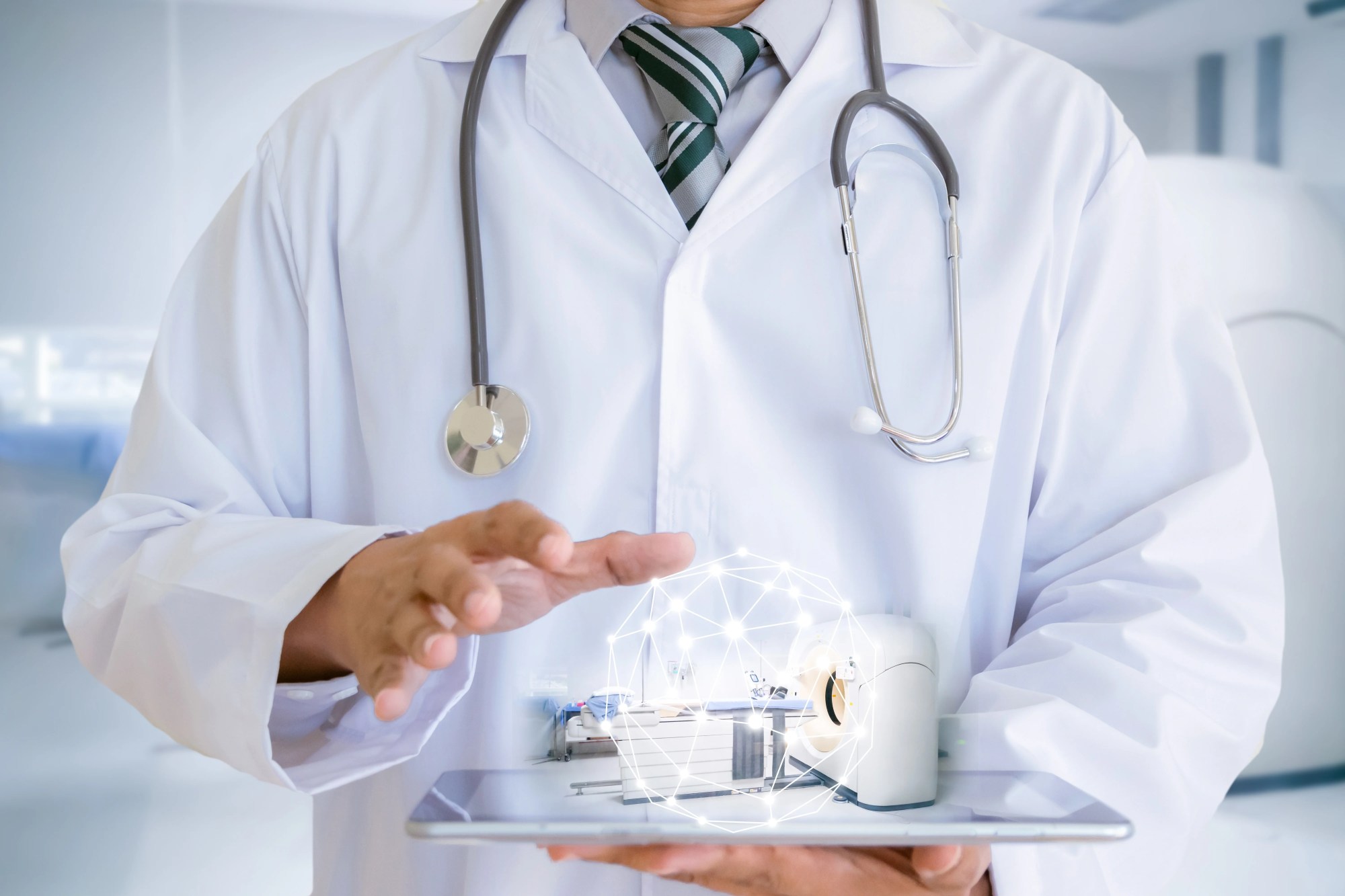 「医師」のイメージ_バーチャルの診療室と医師