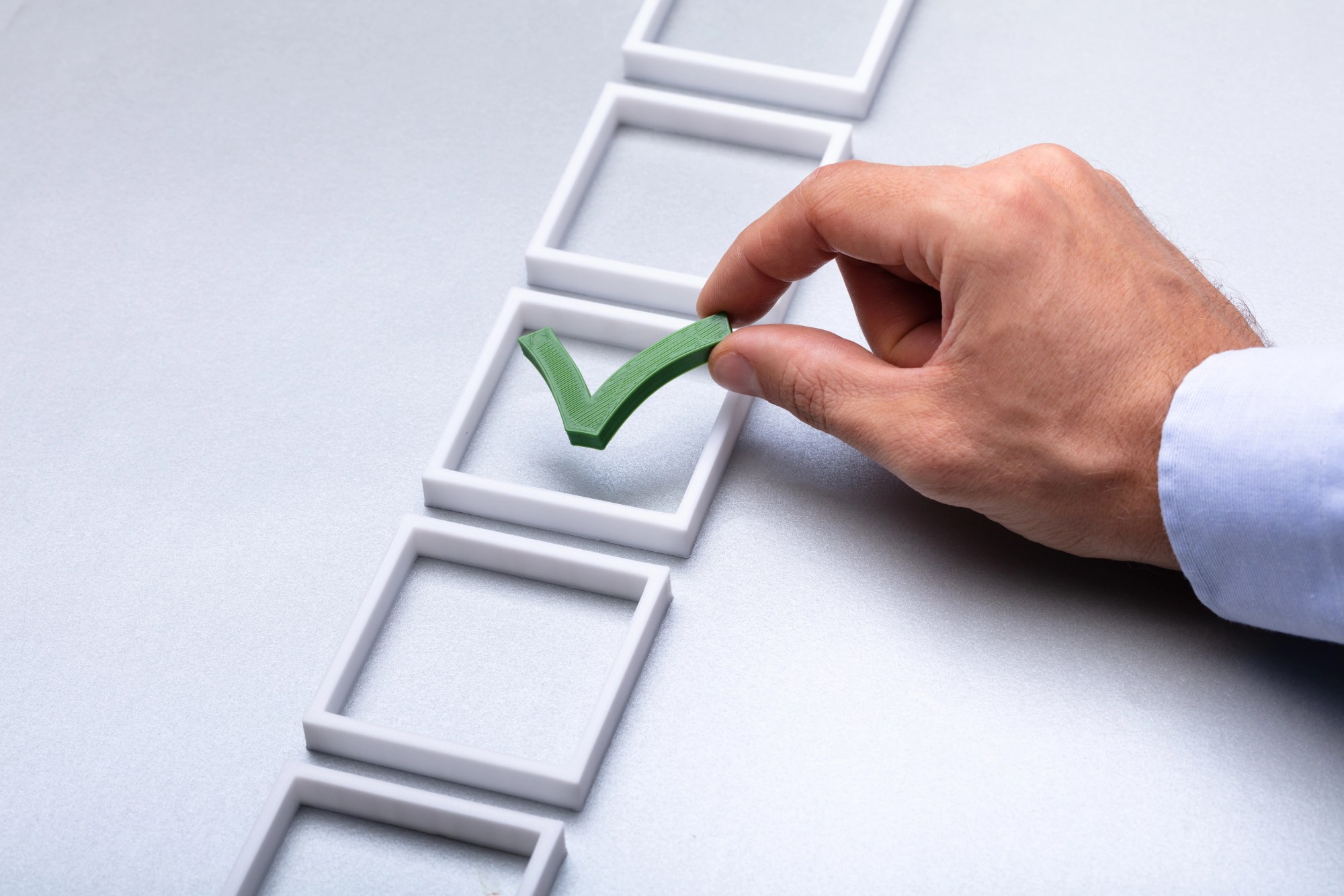 「チェック」のイメージ_チェックボックスの模型